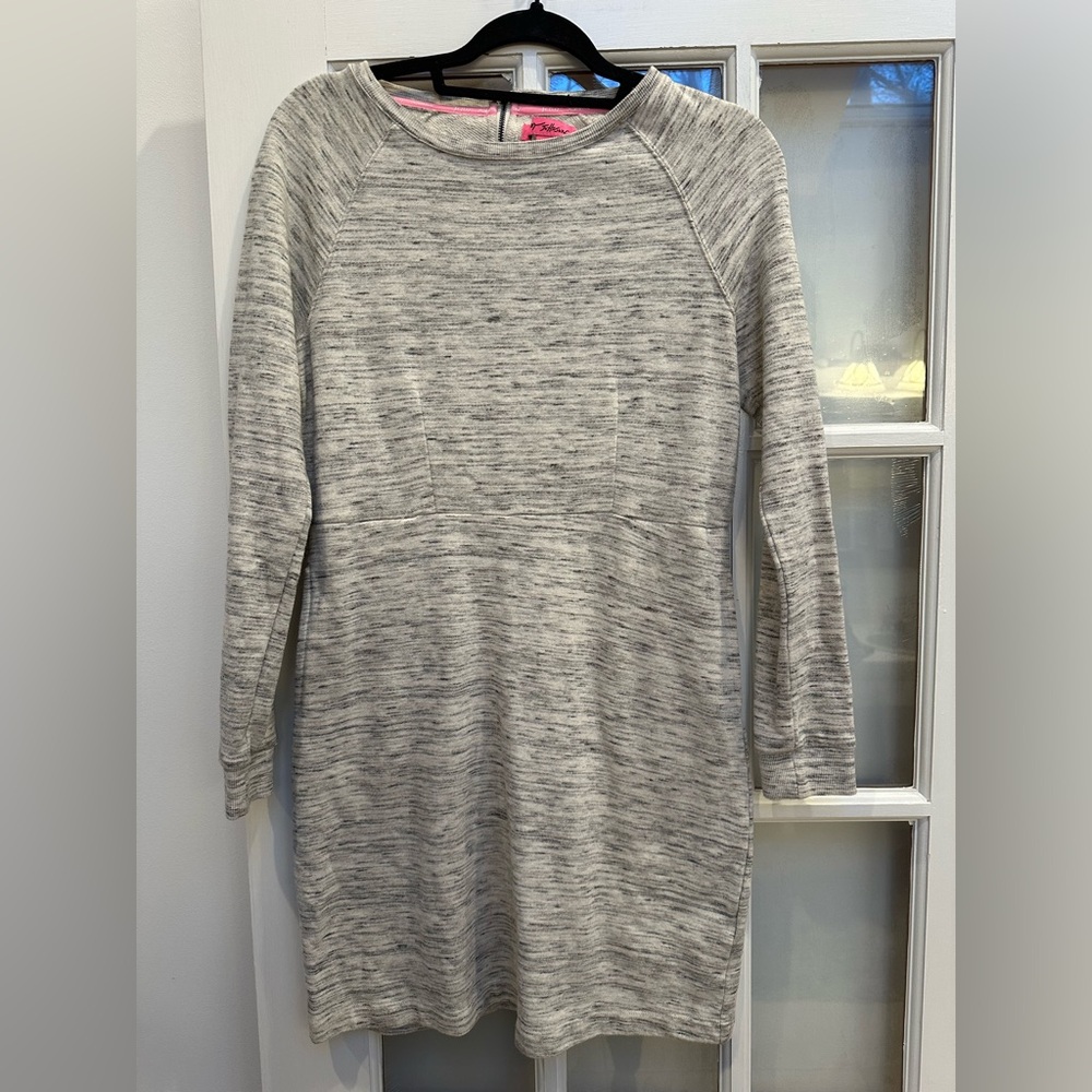 Betsey Johnson Performance Heathered Gray Sweatshirt Dress Size Small S